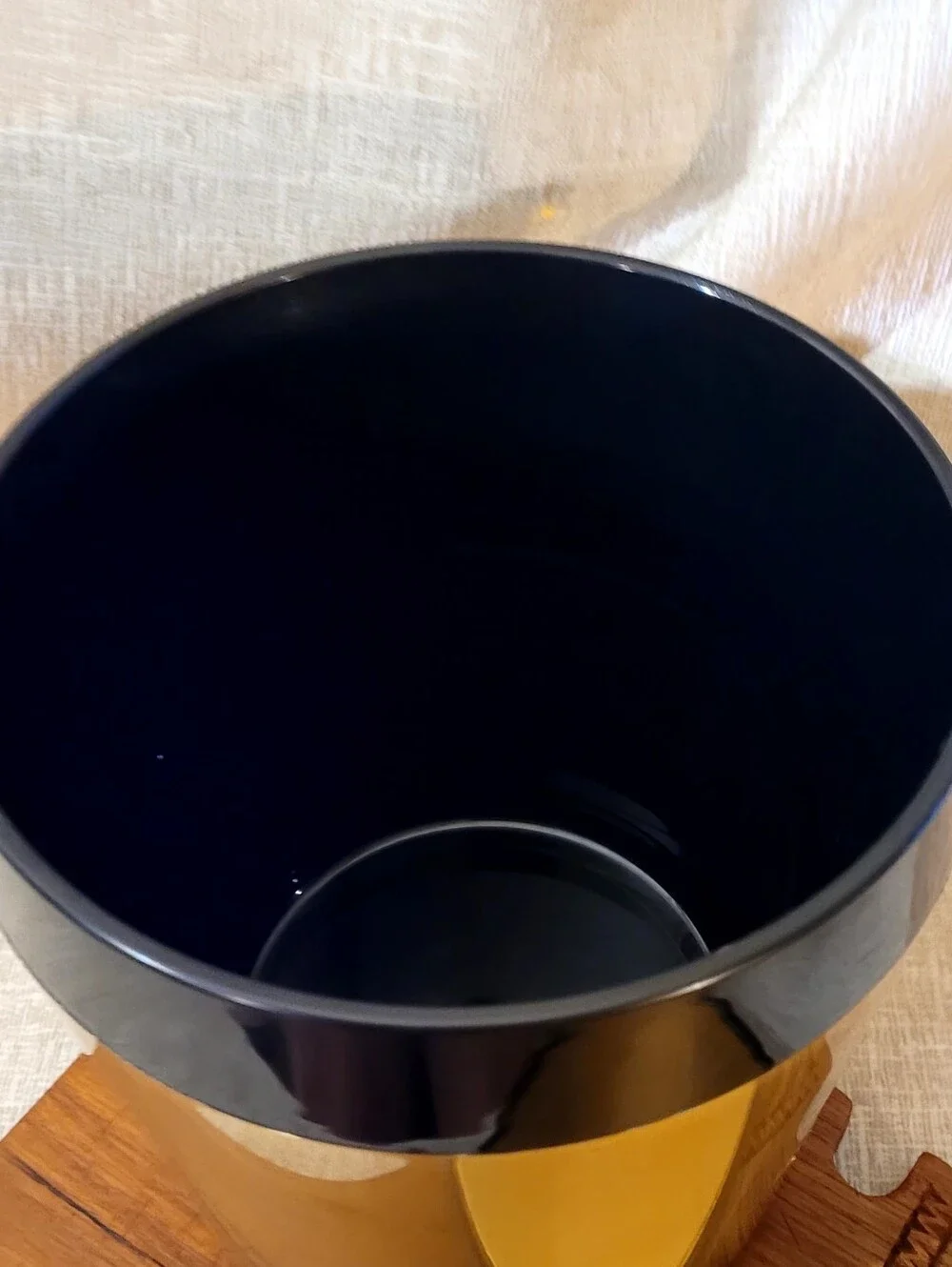 Vintage West Bend Thermo Serv 1 Gallon Insulated Gold Black Ice Bucket USA Made